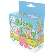 16-teiliges Malpuzzle 2-in-1 - Dino