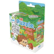 16-teiliges Malpuzzle 2-in-1 - Igel