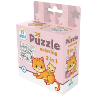 16-teiliges Malpuzzle 2-in-1 - Katze