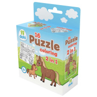 16-teiliges Malpuzzle 2-in-1 - Pony