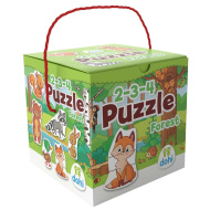 2-3-4-teiliges Puzzle - Waldtiere