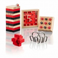 5-in-1 Mini Holzspieleset - Woodyland