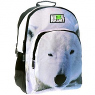 Animal Planet: Schulranzen mit Eisbärenmuster, Rucksack 44x32x20cm