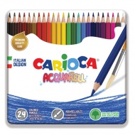 Aquarell-Buntstifte 24er-Set in Metalldose - Carioca