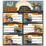 Ars Una: Age of the Titans Dinosaurier-Muster verpackte Heftetiketten 3x6 Stück