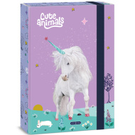 Ars Una Cute Animals-Einhorn Gummiband-Ordner A/4