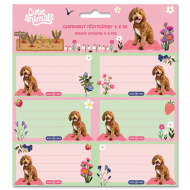 Ars Una: Cute Animals Hundchen Hund-Motiv Heftetiketten 3x6 Stk.