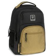 Ars Una: Dune braun-schwarzer AU-5 Schulranzen, Rucksack 33x49x23cm