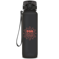 Ars Una: Dunkelgraue BPA-freie Motivationsflasche 1000ml