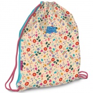 Ars Una: Flower Power blumiger Turnbeutel, Sportbeutel 32x42cm