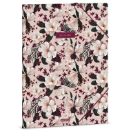 Ars Una: Flowery Pink Blumen-Gummibandmappe A/4