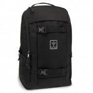 Ars Una: Jet AU-15 abgerundeter schwarzer Schulranzen, Rucksack 28x48x19cm