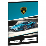 Ars Una: Lamborghini blau liniertes Heft für die 1. Klasse A/5