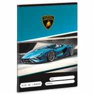 Ars Una: Lamborghini blau liniertes Heft für die 2. Klasse A/5