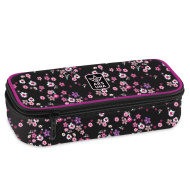 Ars Una: Pearl Blossom Black blumiges Teenager-Federmäppchen 22,5x6x11,5cm