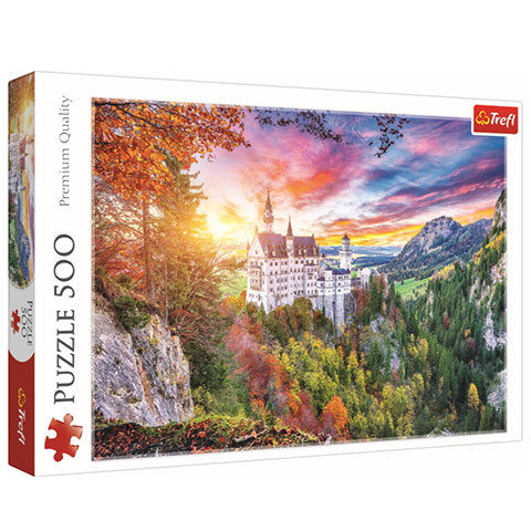 Aussicht auf das Schloss Neuschwanstein 500-teilige Puzzle - Trefl