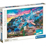 Aussicht auf die Insel Santorini HQC Puzzle 500 Teile - Clementoni