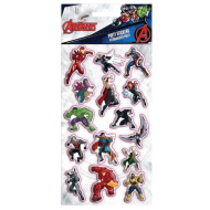 Avengers 3D Puffy Sticker Set auf einem 10x22cm Bogen