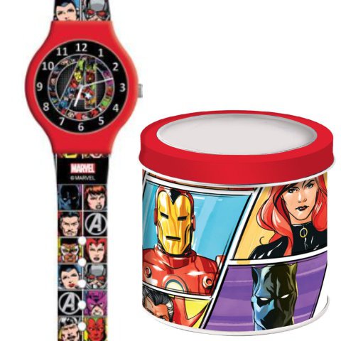 Avengers Analog-Armbanduhr in Metall-Geschenkbox