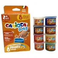 Baby-Fingerfarben-Set in verschiedenen Farben 8x50ml - Carioca