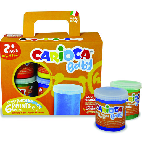 Baby abwaschbare Fingerfarben 6er-Set - Carioca