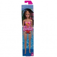 Barbie Beach Puppe in rosa gemustertem Badeanzug - Mattel