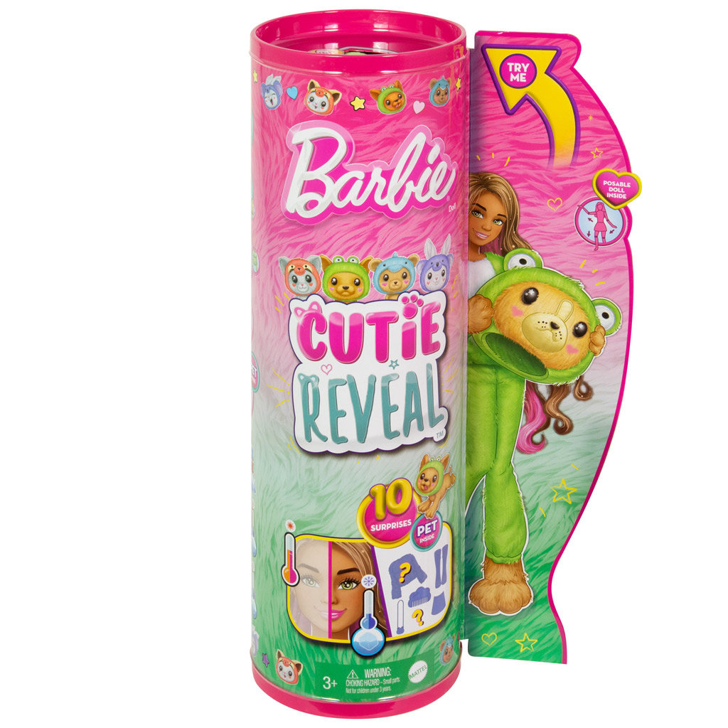 Barbie Cutie Reveal: Frosch-Überraschungspuppe (Serie 6) - Mattel