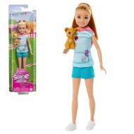 Barbie: Stacie zur Rettung - Hellbraunhaarige Puppe mit kleinem Hund - Mattel