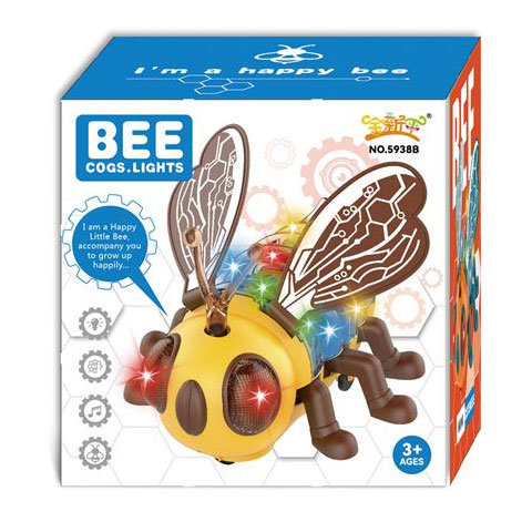 Bee, die glückliche Biene mit Licht- und Bewegungsfunktion, 17 cm