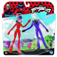 Bend-ems Miraculous Figurenset 2-teilig, Ladybug vs. Hawk Moth