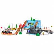 Bergbau-Set mit Eisenbahnschienen 54-teiliges Spielset - Woodyland