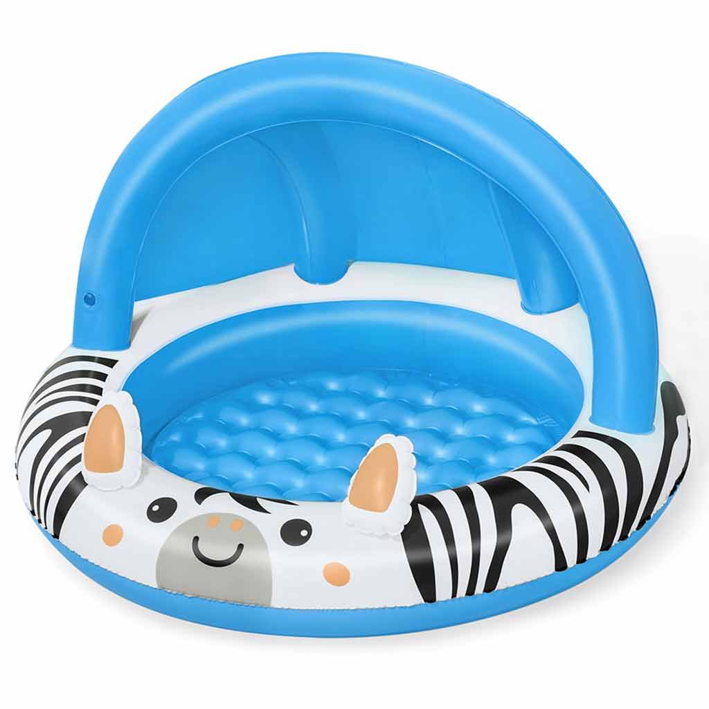 Bestway: Safari Sun™ Zebra-Planschbecken mit Sonnenschutzdach Ø 97 x 66 cm