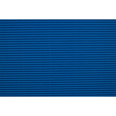 Blaue dekorative 3D-Wellpappe Rolle B/2 50x70cm 1 Stück