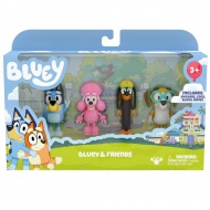 Bluey: Bluey und Freunde 4-teiliges Spielfigurenset