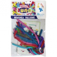 Bunte Modellierballons 15er-Pack