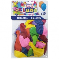 Bunte Partyballons 24 cm 50er-Set