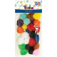 Bunte Pompon-Set 25mm 25 Stück