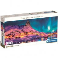 Bunte Winternacht 1000-teiliges HQC Panorama-Puzzle 98x33cm - Clementoni