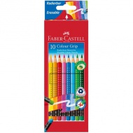 Buntstifte 10er-Set mit Radiergummi-Ende - Faber-Castell