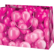 Cardex: Große Geschenktasche mit rosa Luftballons 26x13x33cm