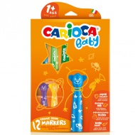 Carioca: Buntes Bären-Baby-Filzstift-Set, 12 Stück, auswaschbar