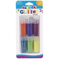 Carioca: Glitter Dust 6er-Set Glitzerpulver im Tiegel - Neonfarben