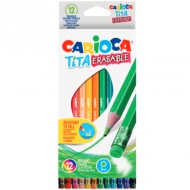 Carioca: Tita bruchsicheres Buntstift-Set mit Radiergummi, 12 Stück