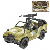 Combat Force 9: Militärischer Geländewagen mit Soldat und Waffen 22cm