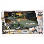 Combat Force 9 Militärspielset mit Hubschrauber und Zubehör