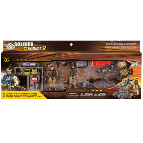 Combat Force 9 Militärspielset mit Selbstfahrlafette