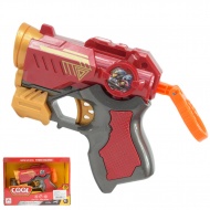 Cool Soft Bullet Gun: Kleine Schaumstoffpistole mit Patronen in roter Farbe, 14 cm