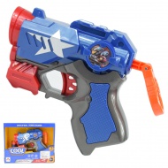 Cool Soft Bullet Gun: Kleine Schaumstoffpistole mit blauen Patronen, 14 cm