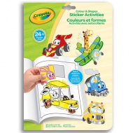 Crayola Mini Kids: Fahrzeuge 32-seitiges Malbuch mit Aufklebern