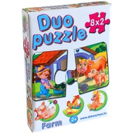 DUO Puzzle Bauernhof mit Tieren - D-Toys